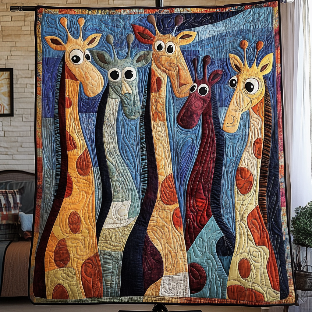 Giggle Safari Quilted Blanket Sofa Couch Throw Blanket Funny Cute Elephant Gifts