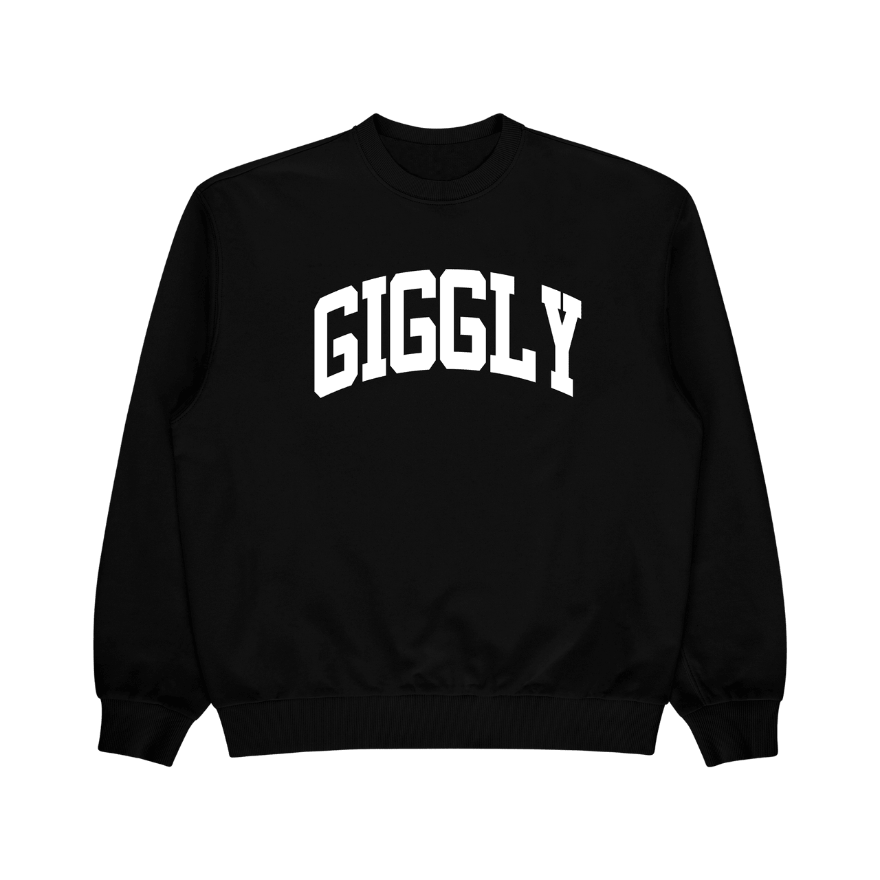 Giggly Squad Merch Collegiate Sweatshirt Black Giggly Squad Tour Crewneck Clothing Gifts