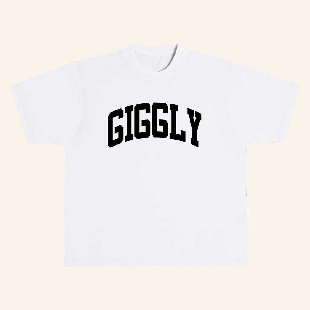 Giggly Squad Merch Collegiate T-Shirt Giggly Shirt Birthday Present For Husband