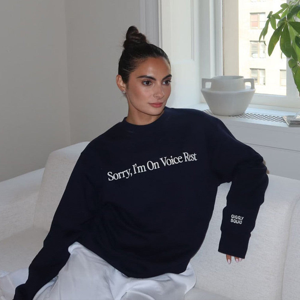 Giggly Squad Merch Sorry I'm On Voice Rest Sweatshirt Mother's Day Gifts Giggly Squad Merch Sorry I'm On Voice Rest Sweatshirt Mother's Day Gifts