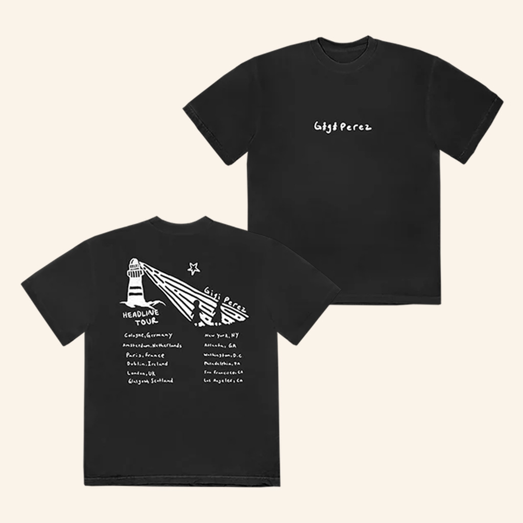 Gigi Perez Merch Gigi Perez Lighthouse Tour Black T-Shirt Christmas Gifts For Fans Gigi Perez Merch Gigi Perez Lighthouse Tour Black T-Shirt Christmas Gifts For Fans