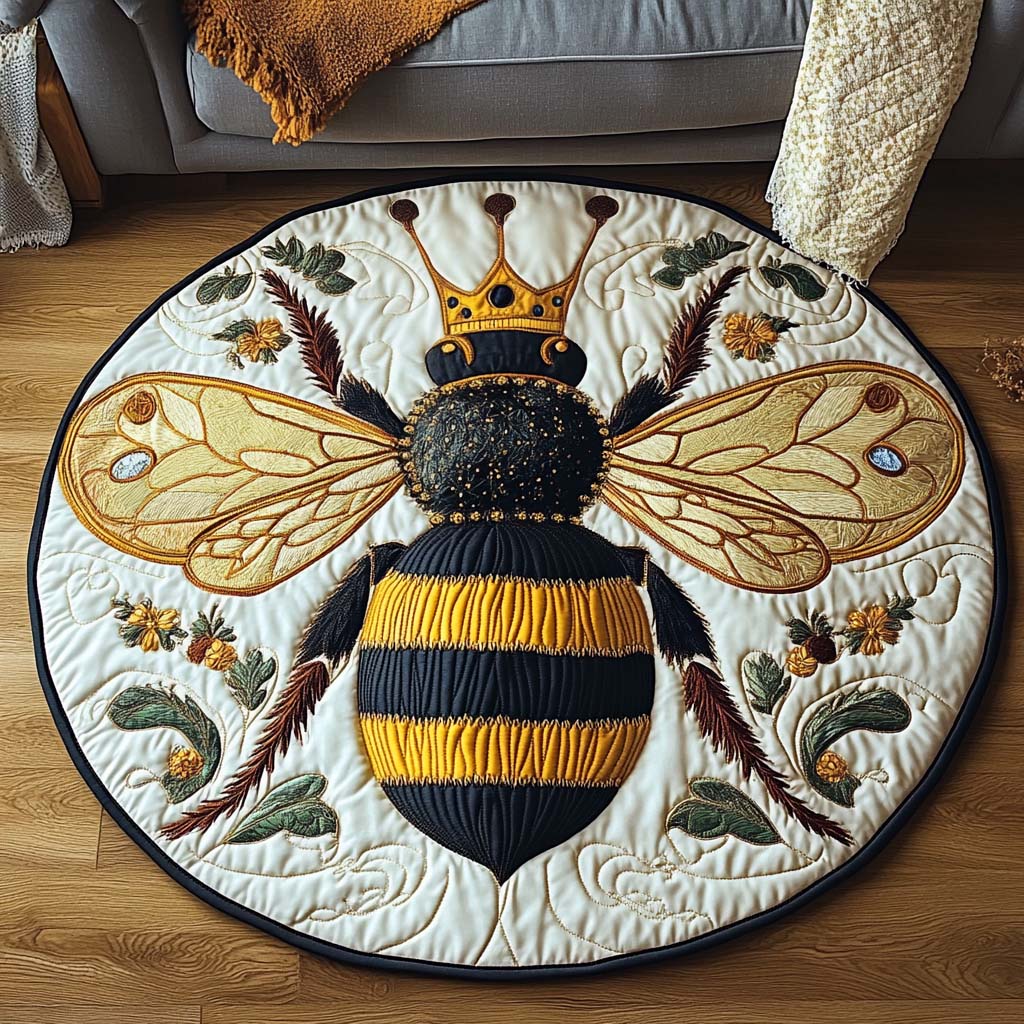 Gilded Wings Quilted Round Mat Foyer Christmas Decor Christmas Presents For Your Grandma