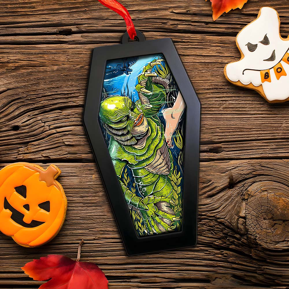 Gill-man Underwater Encounter Ornament Creepy Halloween Gift For Dad