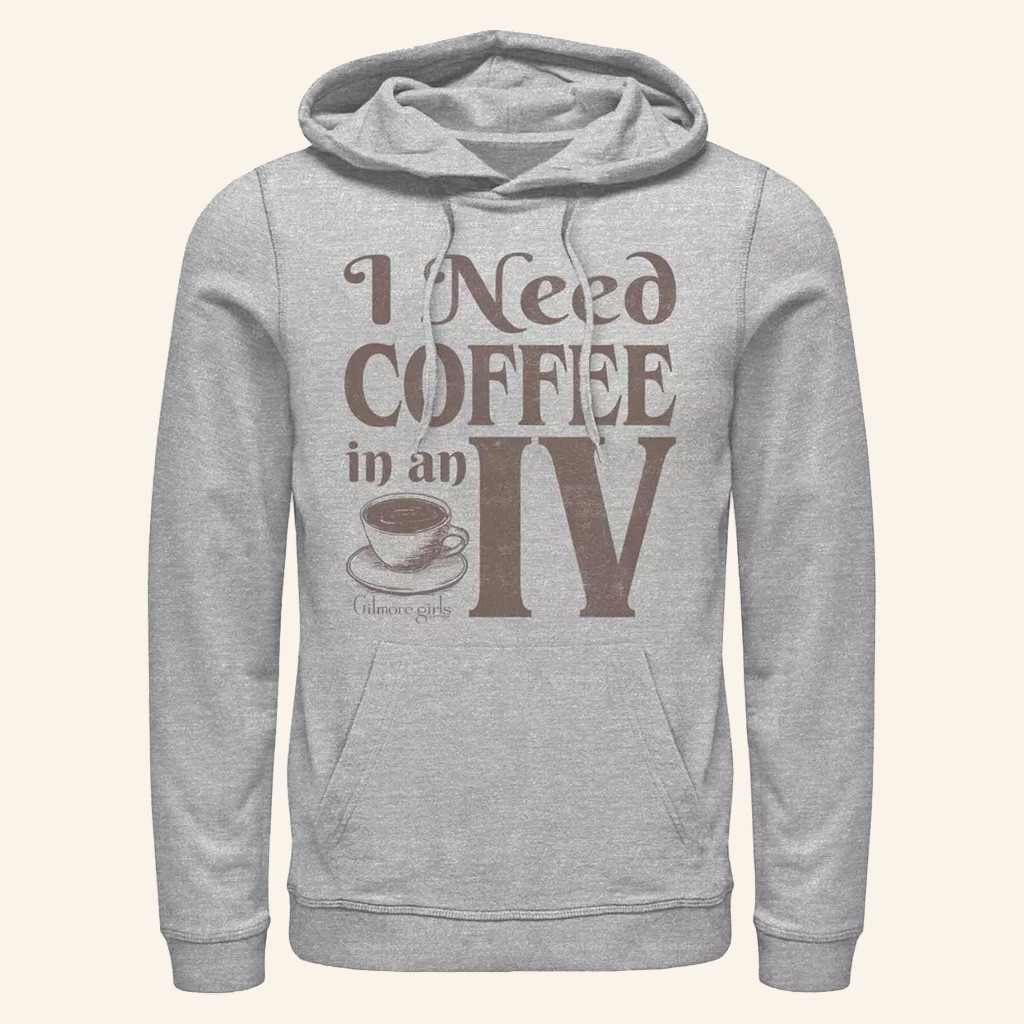 Gilmore Girls Merch I Need Coffee In An IV Hoodie Gifts For Coffee Lovers