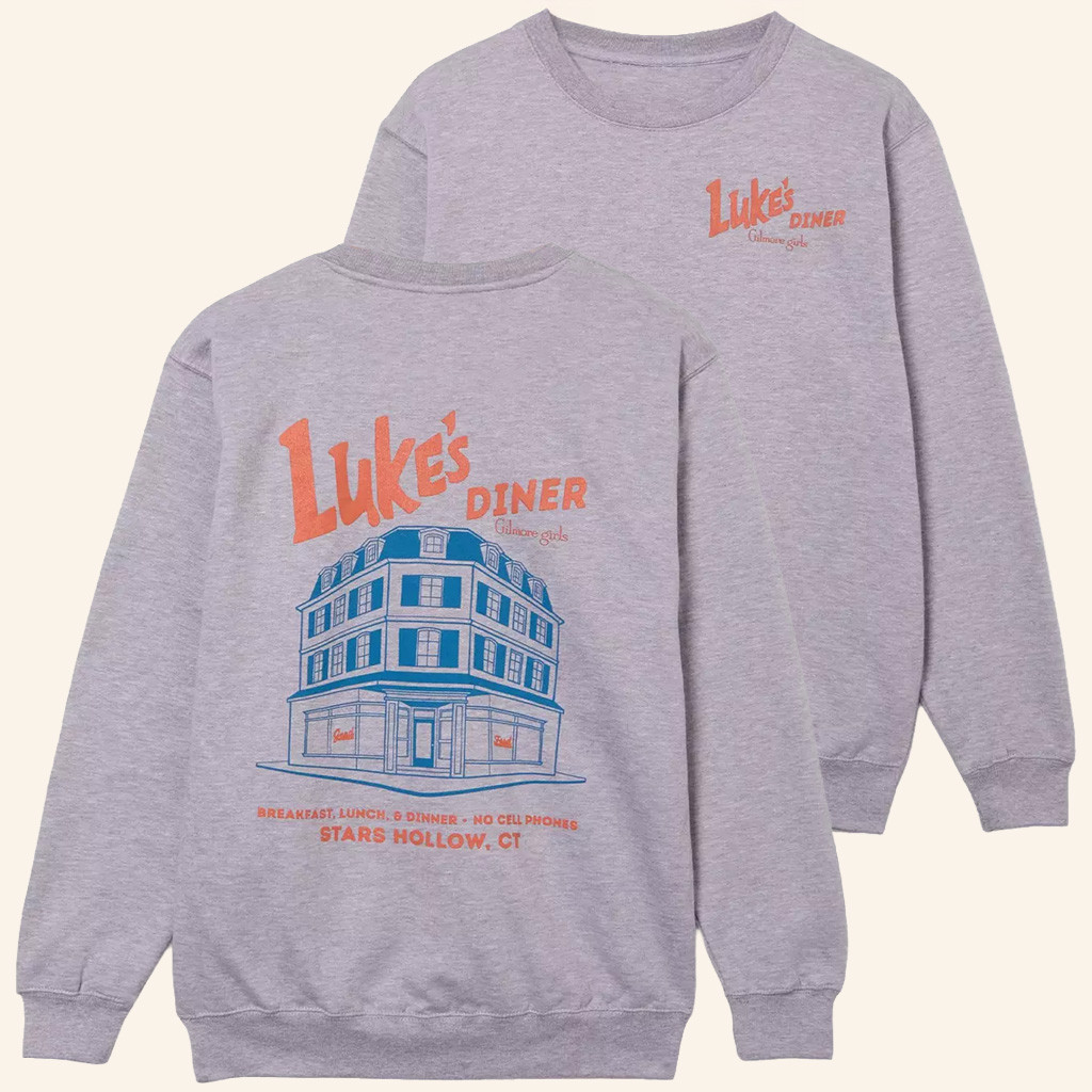 Gilmore Girls Merch Luke's Diner Logo Sweatshirt Great Gifts For Her