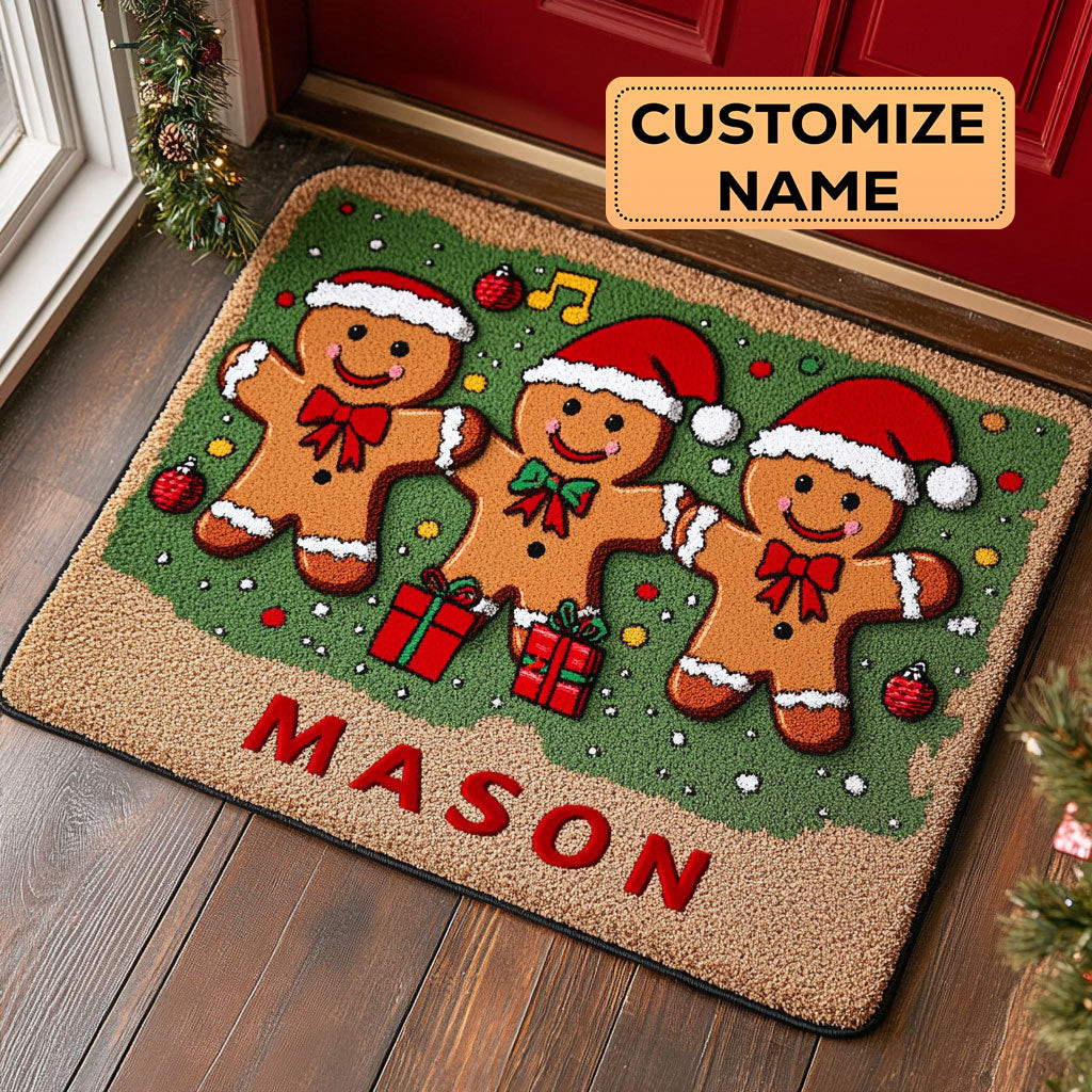 Ginger Joy Custom Personalized Doormat Best Gift For Friends and Family on Christmas Day