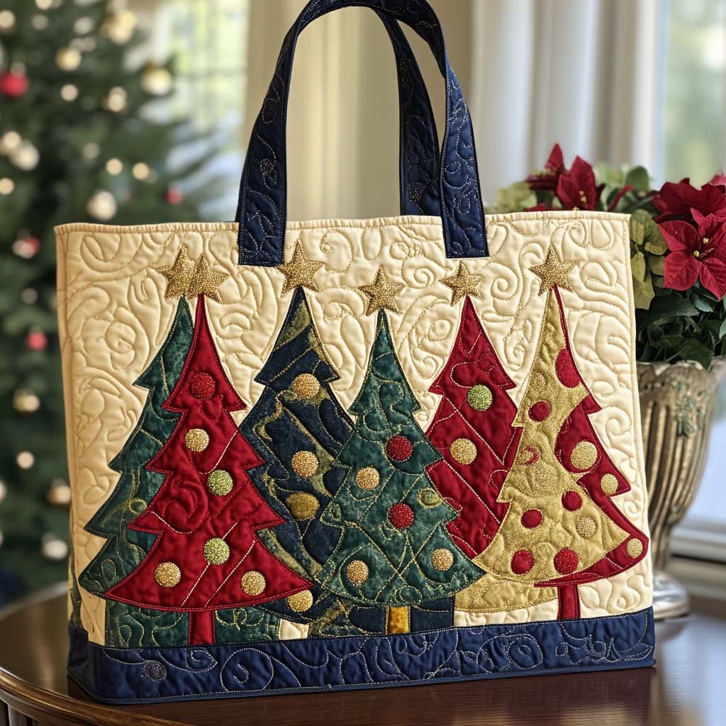 Ginger Joy Quilted Tote Bag Family Xmas Present Ideas