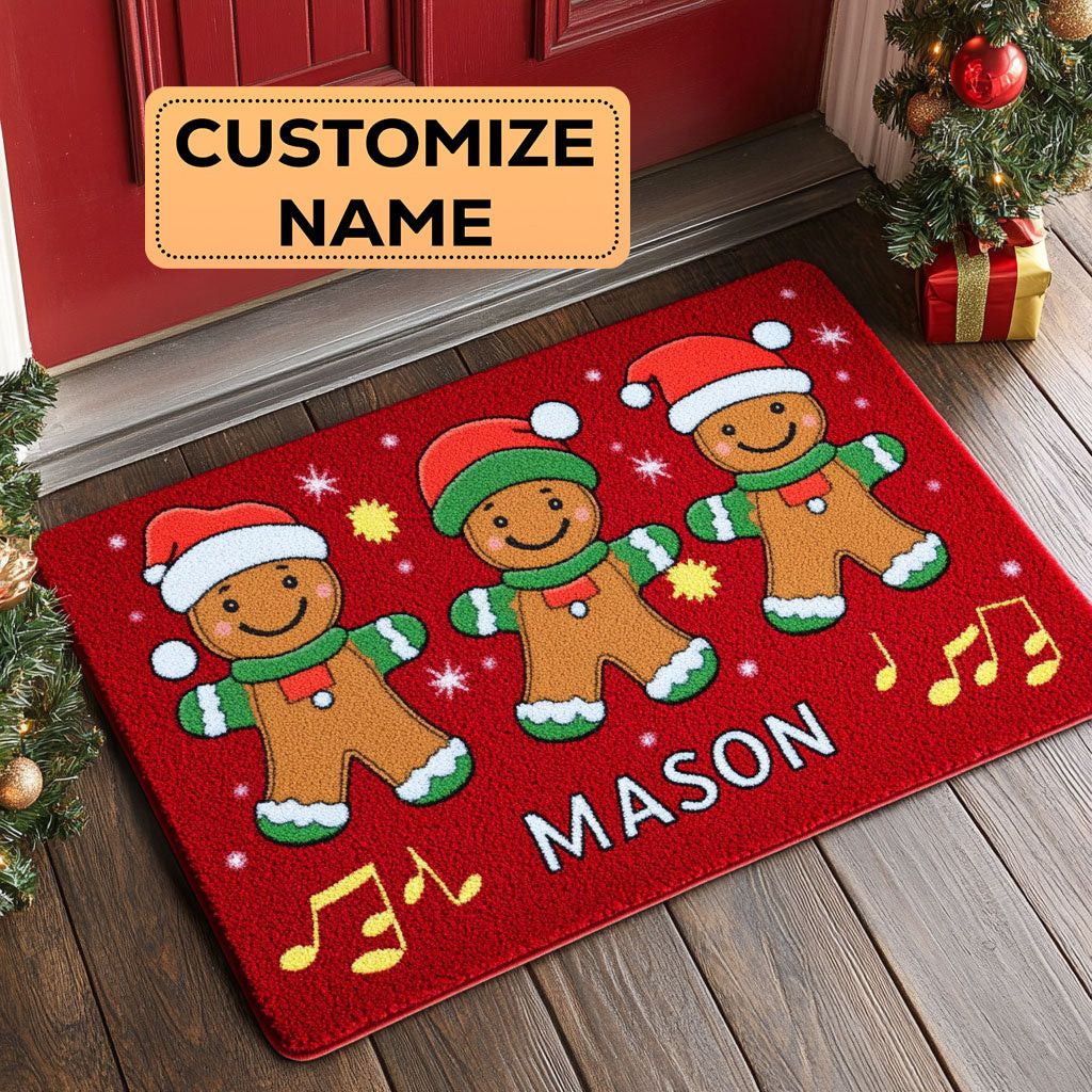 Ginger Song Custom Personalized Doormat Perfect Gift For Friends and Family on Christmas Day