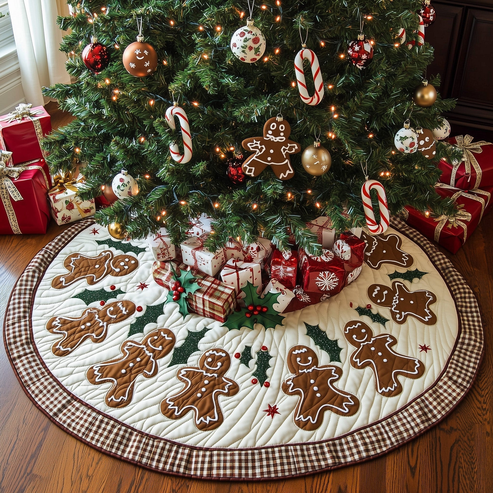 Gingerbread Cookie Quilted Tree Skirt Viral Home Decor Gingerbread Lover Christmas Gifts