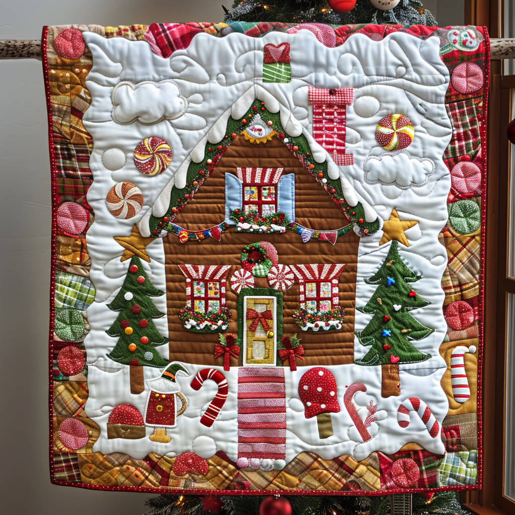 Gingerbread Delight Quilted Blanket Christmas Gifts For My Wife