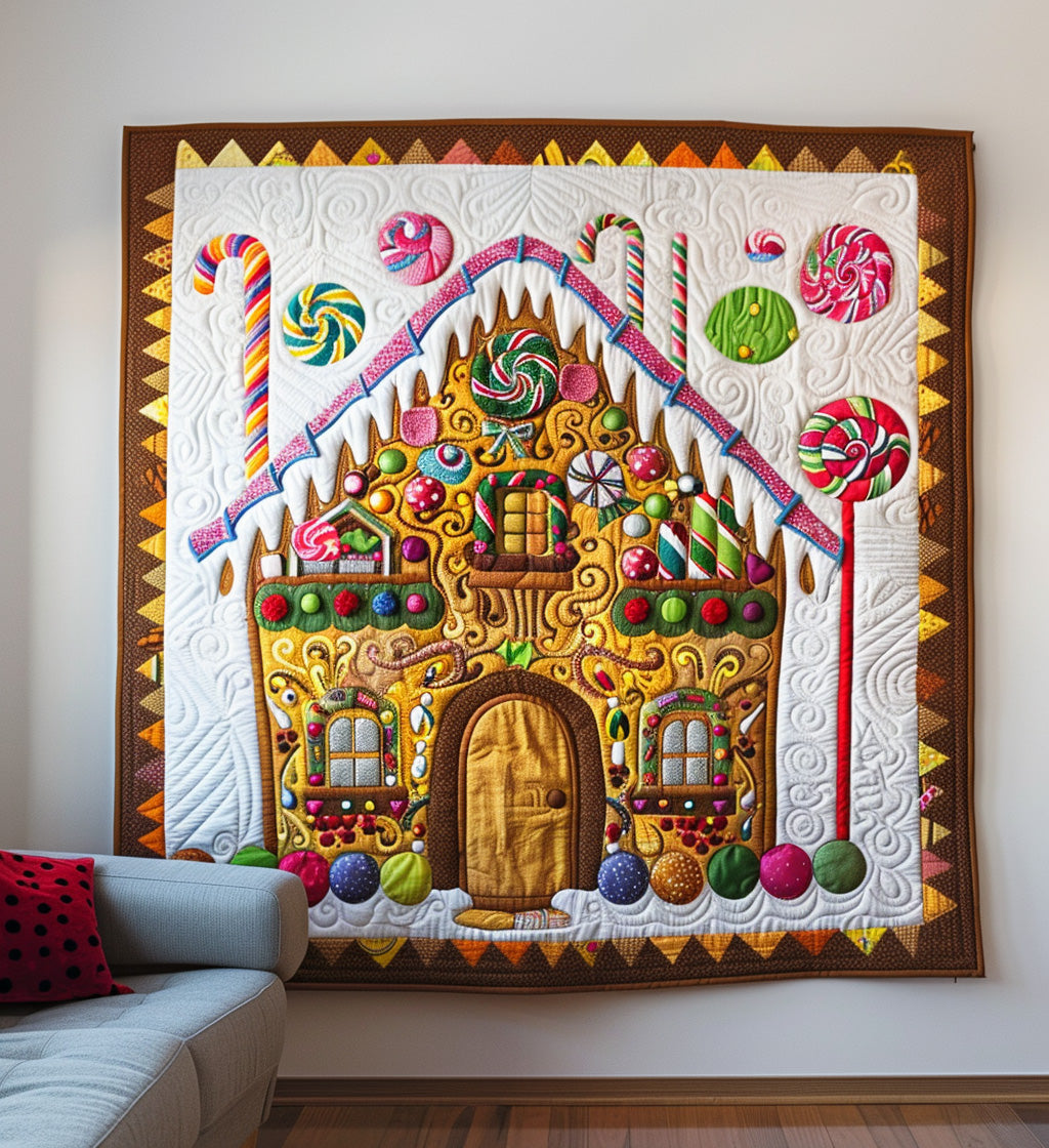 Gingerbread Dreams Quilted Blanket Christmas Throw Blankets Presents For Mom