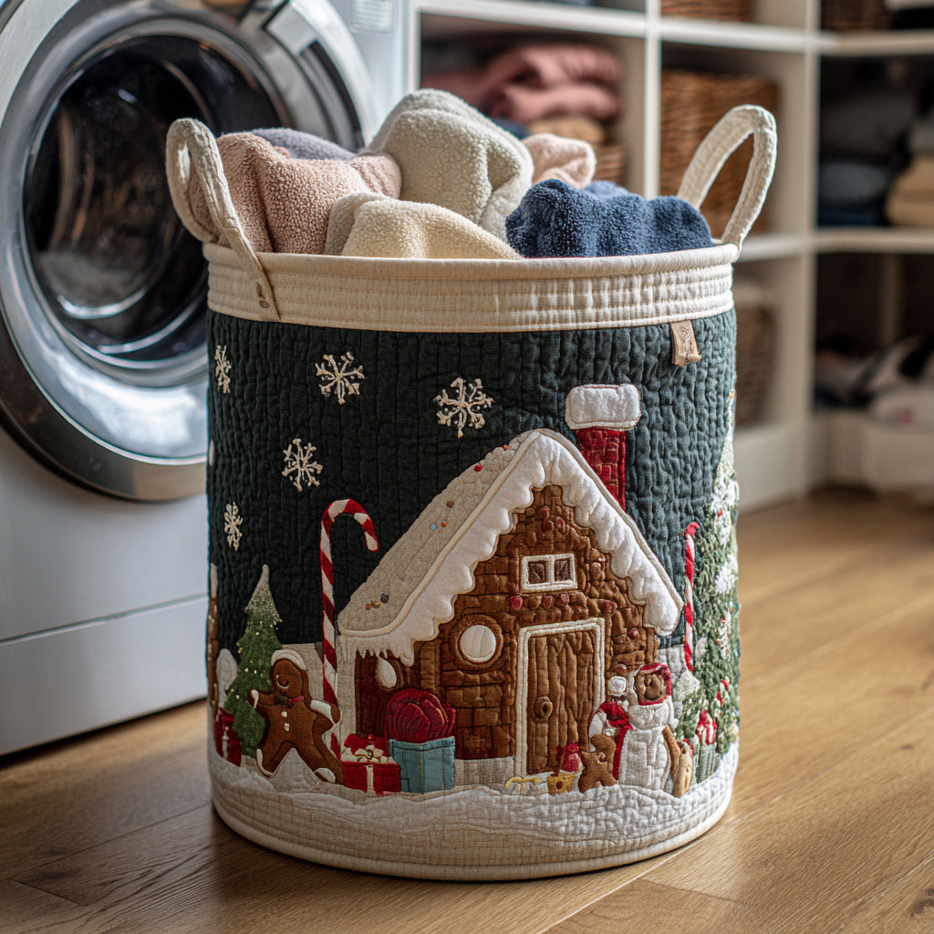 Gingerbread House Laundry Basket Back To School Merch