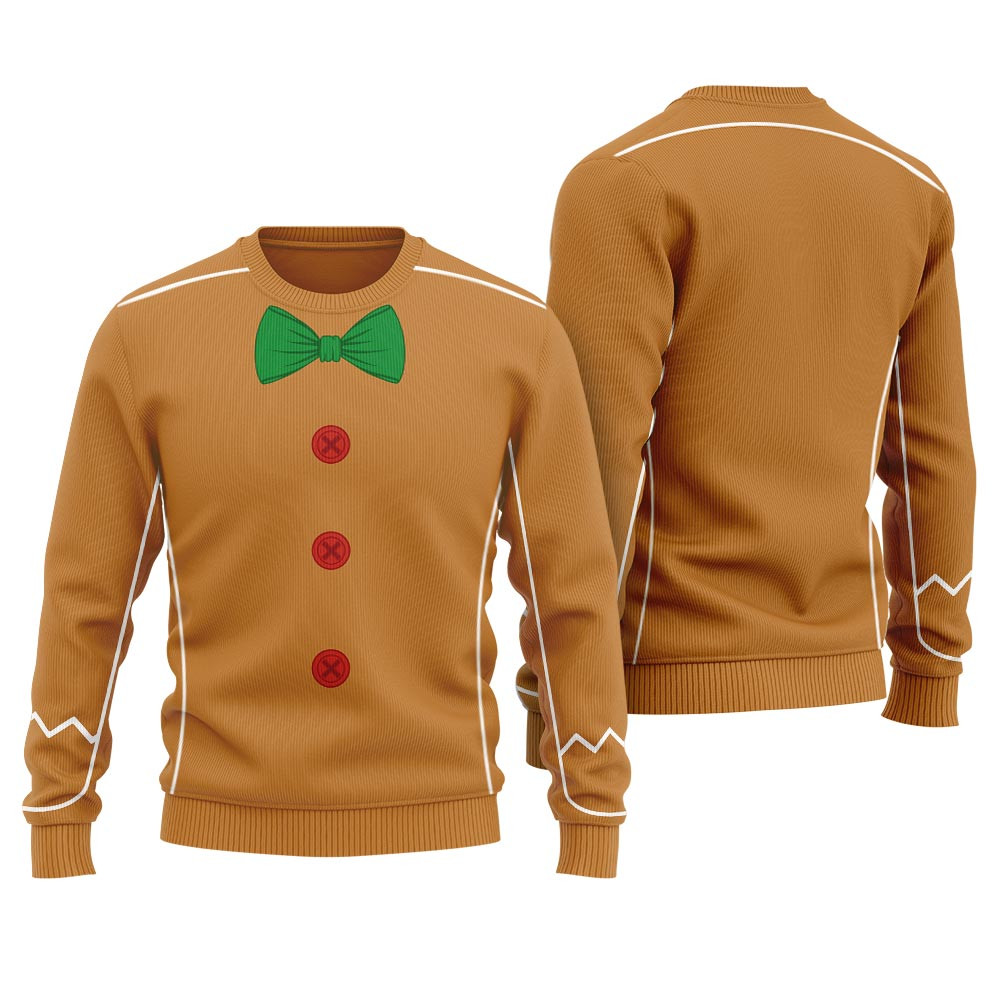 Gingerbread Man Ugly Christmas Sweater Unique Holiday Sweater Gift Idea for Loved Ones