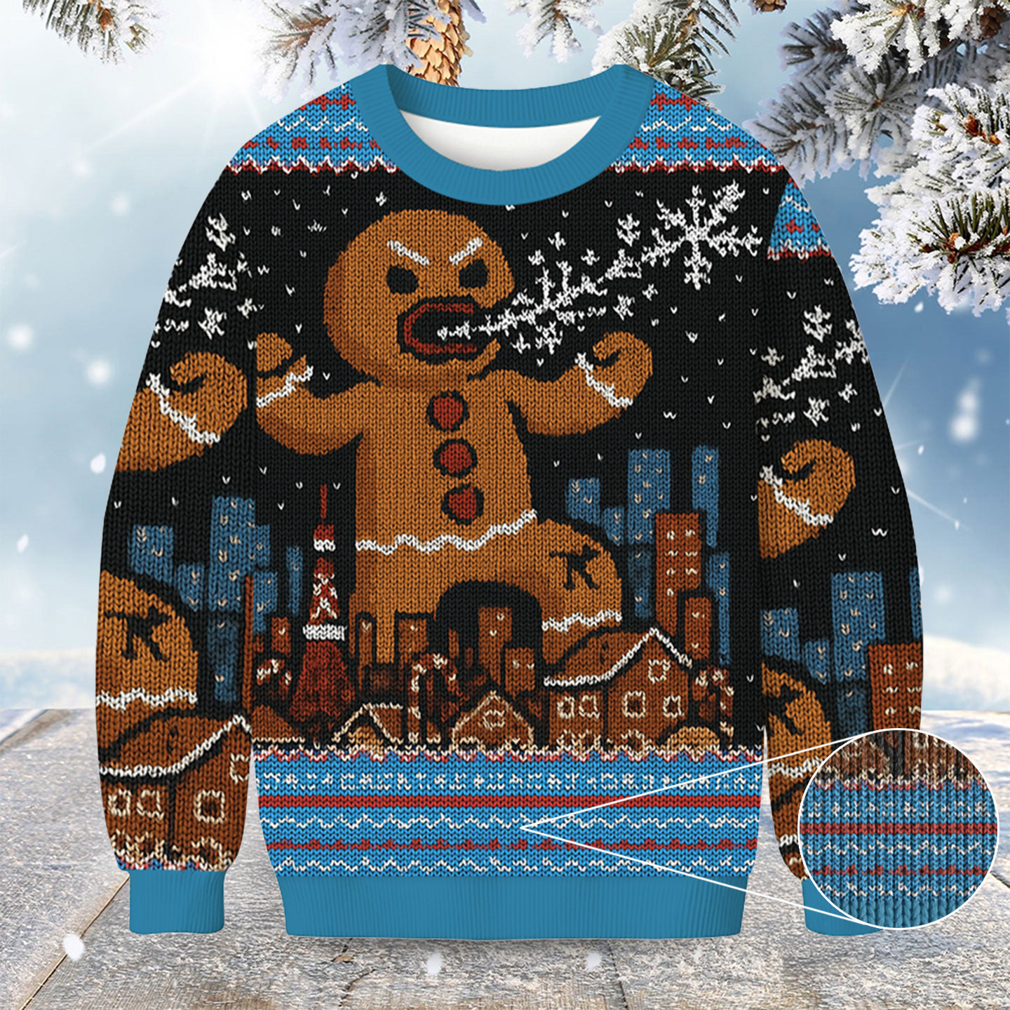 Gingerbread Monster Christmas Ugly Sweater Holiday Apparel Xmas Gifts For Gingerbread Lovers