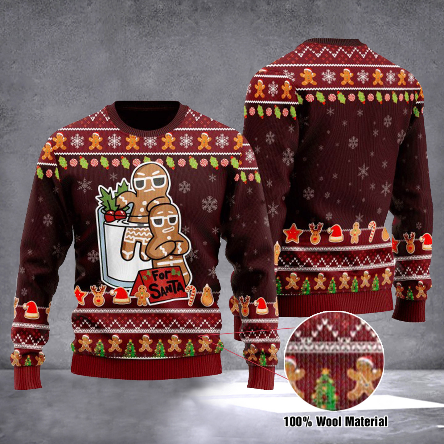 Gingerbread Sweater Gingerbread Man Ugly Christmas Sweater Gifts For Guys