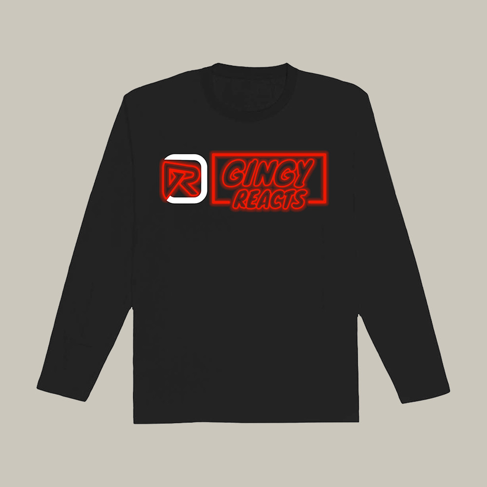 Gingy Reacts Long Sleeve Shirt Content Creator Gingy Reacts Apparel Fan Gift For Him