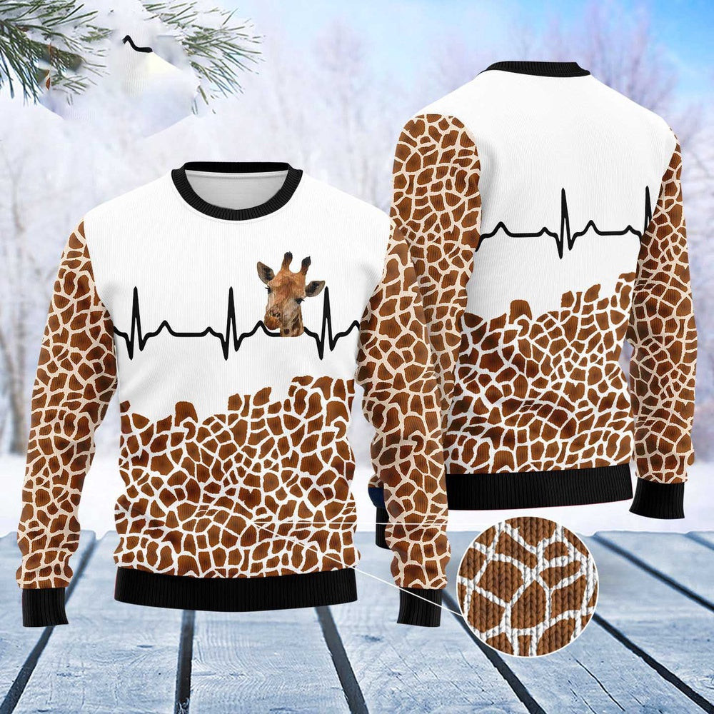 Giraffe Heart Ugly Christmas Sweater Funny Ugly Christmas Sweater Xmas Gifts