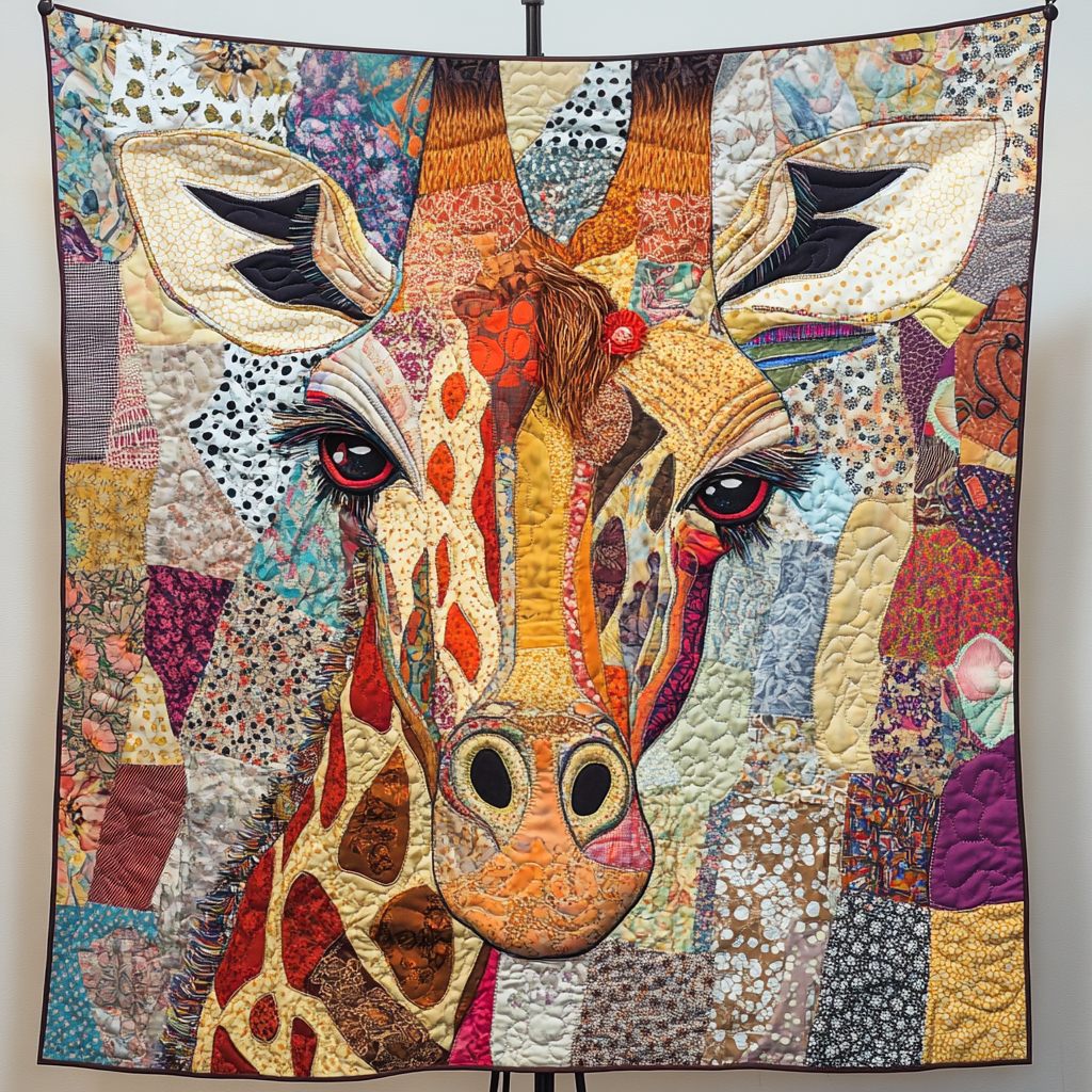 Giraffe Love Quilted Blanket Cool Throw Blanket Giraffe Presents For Her