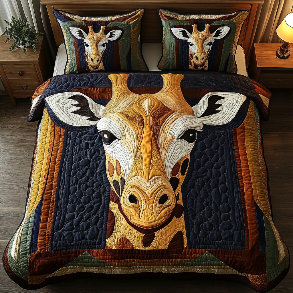 Giraffe Quilted Bedding Set Duvet Cover Bedspread Christmas Gifts For Your Girlfriend