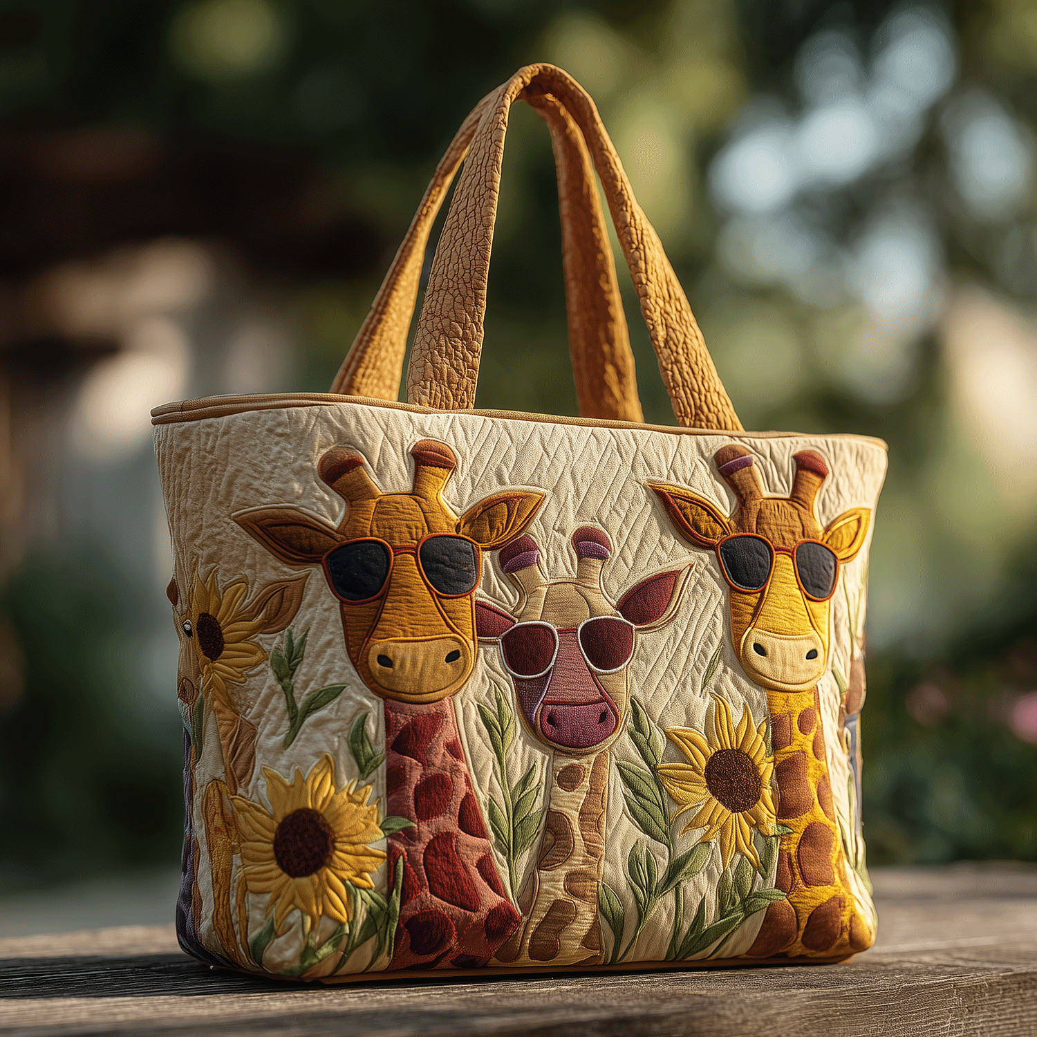 Giraffe Style Quilted Tote Bag Giraffe Teacher Gifts