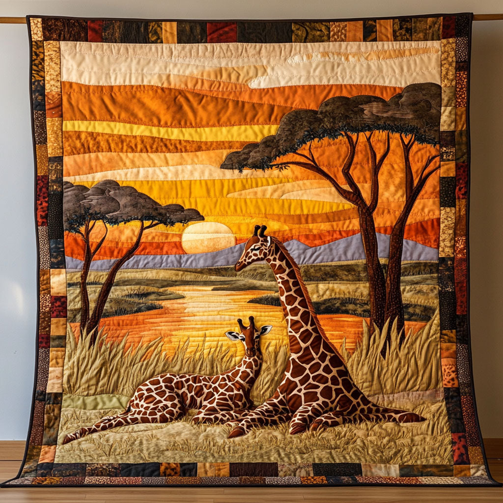 Giraffe The Dusk Quilt Blanket Bedroom Decor Special Gift Ideas For Giraffe Lovers