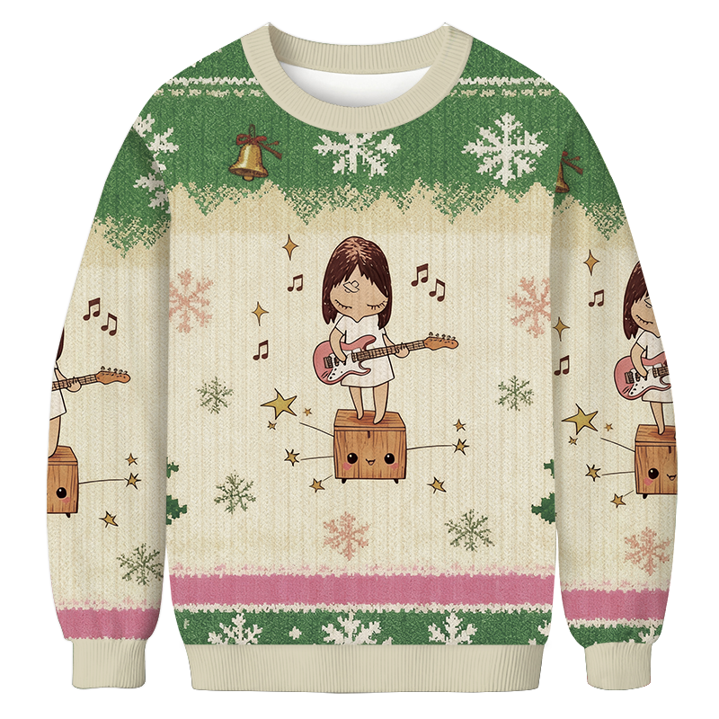 Girl playing Guitar Christmas Ugly Sweatshirt Funny Christmas Holiday Sweater Gift Ideas Girl playing Guitar Christmas Ugly Sweatshirt Funny Christmas Holiday Sweater Gift Ideas