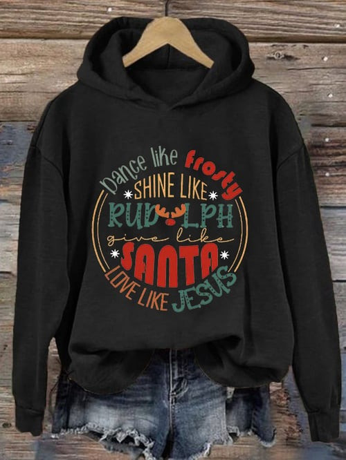 Give Like Santa Christmas Holiday Hoodie Funny Quote Festival Clothing Gifts For Christmas