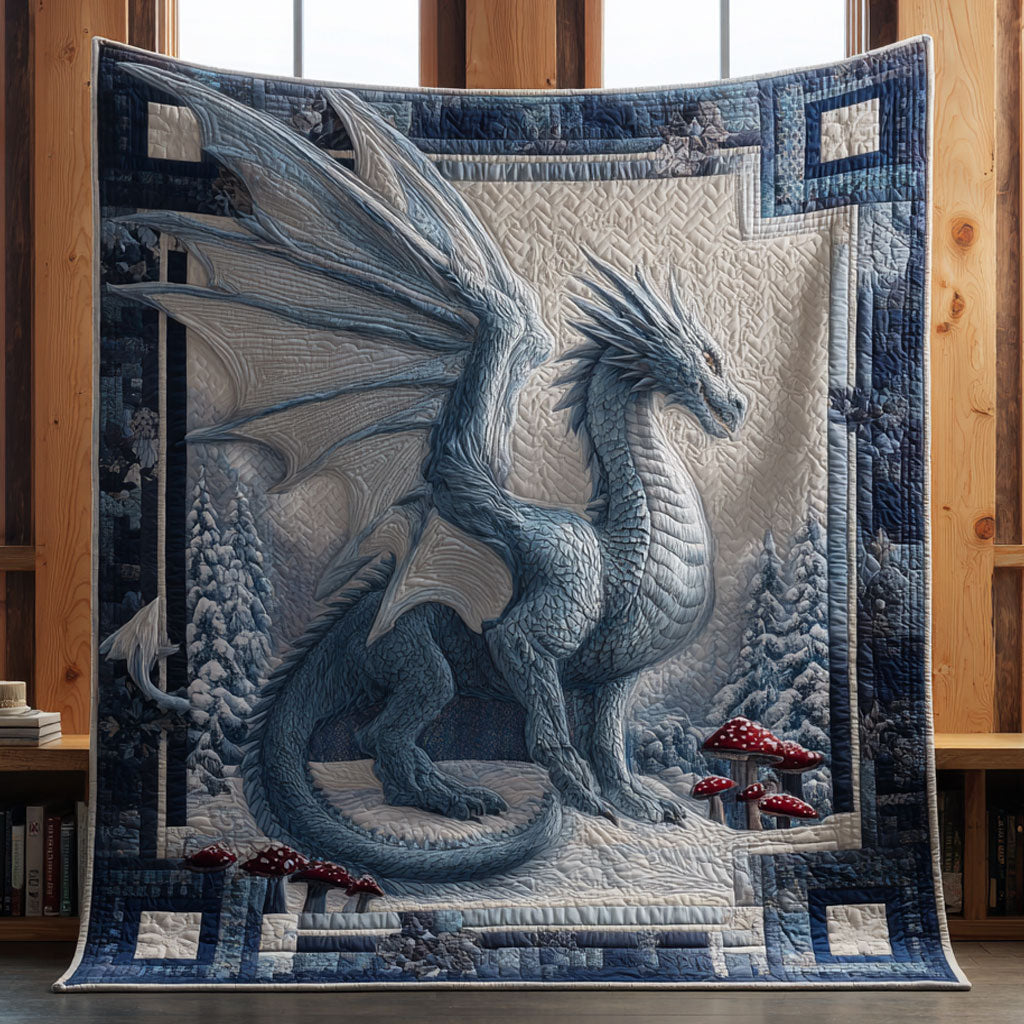 Glacier King Quilt Unique Holiday Gift Idea with Quilt Blanket
