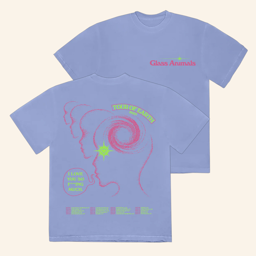 Glass Animals Merch Heads North American Tour Of Earth 2025 Dateback T-Shirt Fans Gifts Glass Animals Merch Heads North American Tour Of Earth 2025 Dateback T-Shirt Fans Gifts