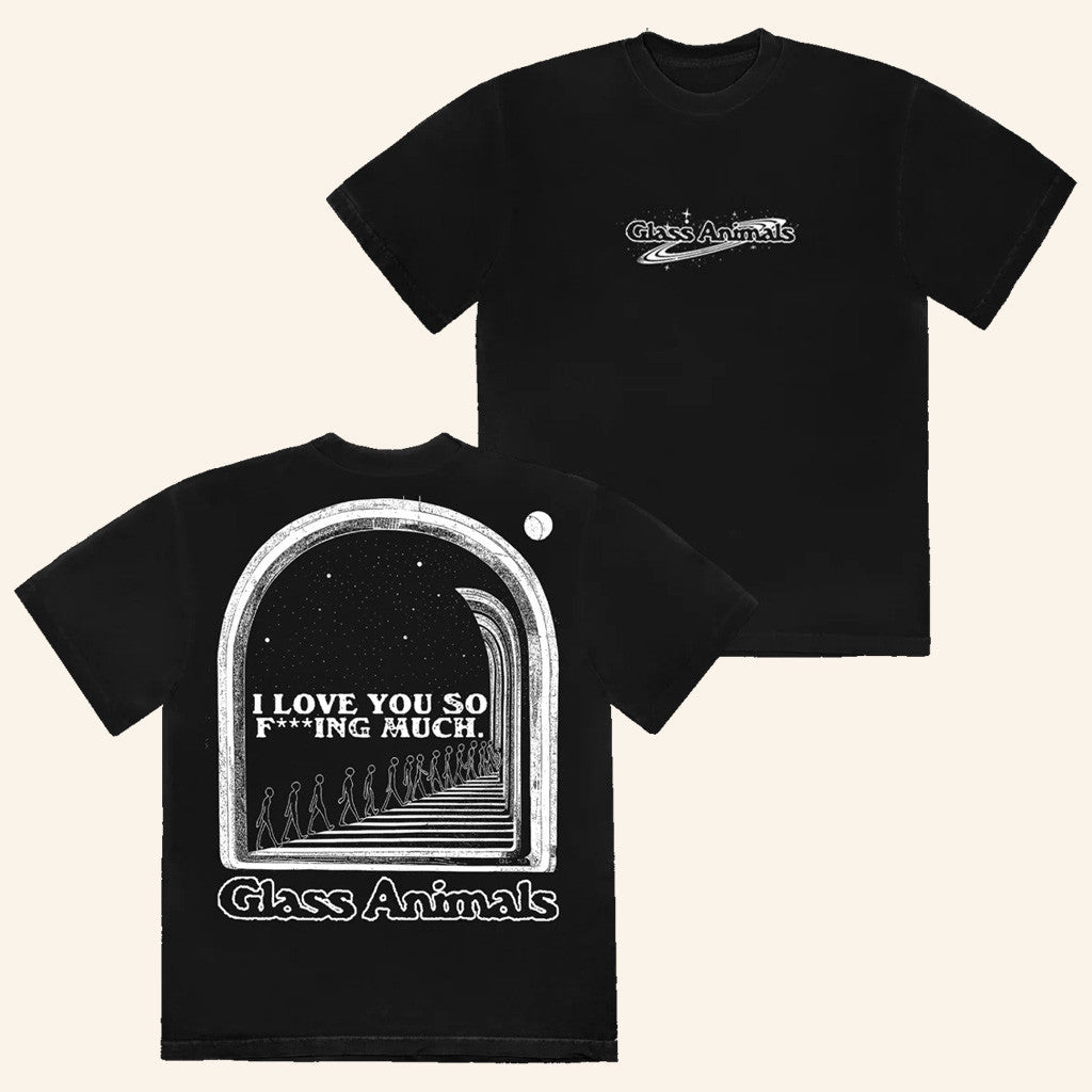 Glass Animals Merch I Love You So Fking Much Tour T-Shirt Glass Animals Shirt Black Glass Animals Merch I Love You So Fking Much Tour T-Shirt Glass Animals Shirt Black