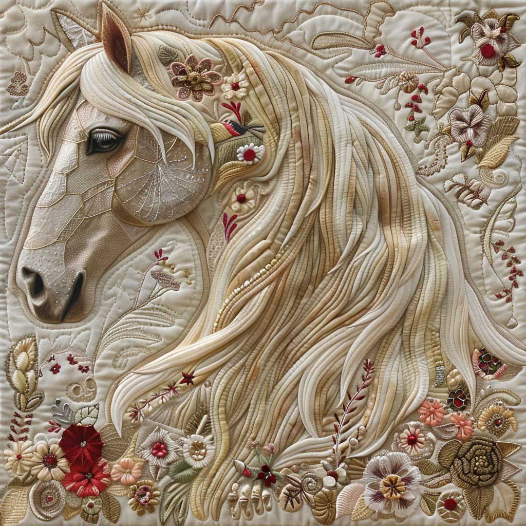 Glassy Horse Quilt Blanket Sofa Throws Christmas Gifts For Husband