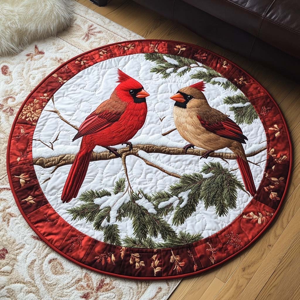 Gleaming Snow Watcher Quilted Round Mat Entryway Design Ideas Hummingbird Gifts For Mom Mother's Day