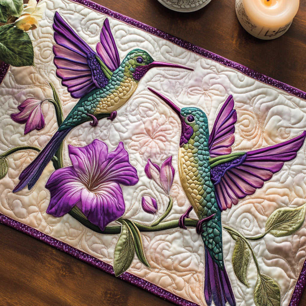 Glimmer Flight Quilted Placemat Dining Room Decor Best Hummingbird Gifts For Christmas