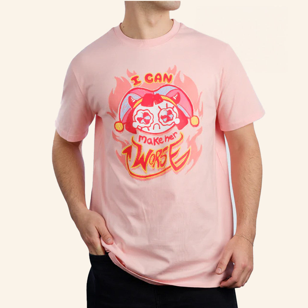 Glitch Productions Merch I Can Make Her Worse Pomni Shirt Friends Gifts Glitch Productions Merch I Can Make Her Worse Pomni Shirt Friends Gifts