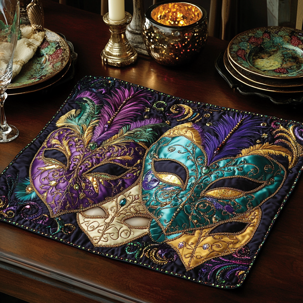 Glitter Dream Quilted Place Mat Christmas House Decor Good Christmas Gifts For Boyfriend