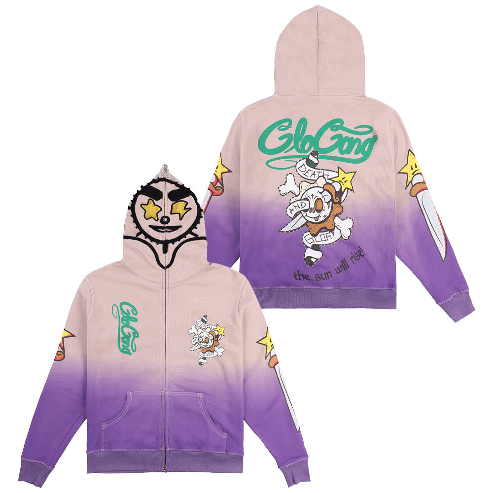Glo Gang Hoodie Death And Glory Full Zip Hoodie Gifts For Husband Glo Gang Hoodie Death And Glory Full Zip Hoodie Gifts For Husband