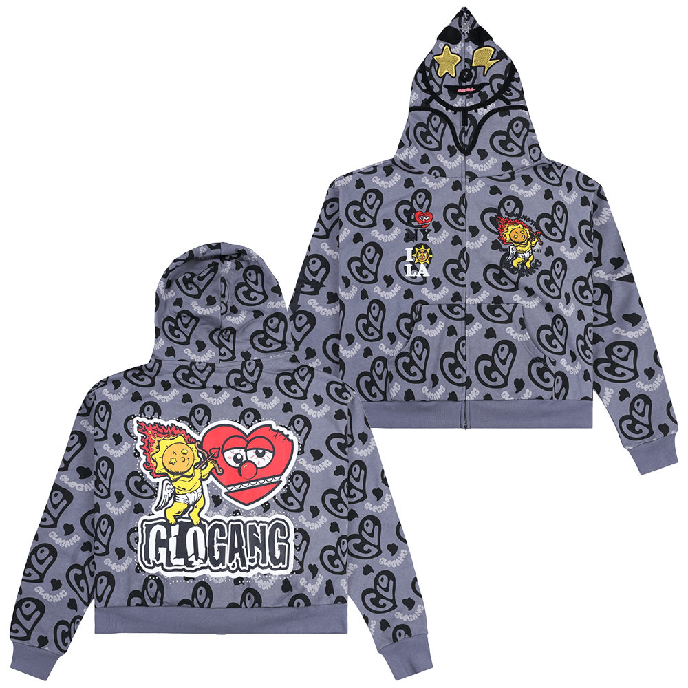 Glo Gang Hoodie Glo Gang I Heart Glo Full Zip Hoodie Father's Day Presents For Husband Glo Gang Hoodie Glo Gang I Heart Glo Full Zip Hoodie Father's Day Presents For Husband