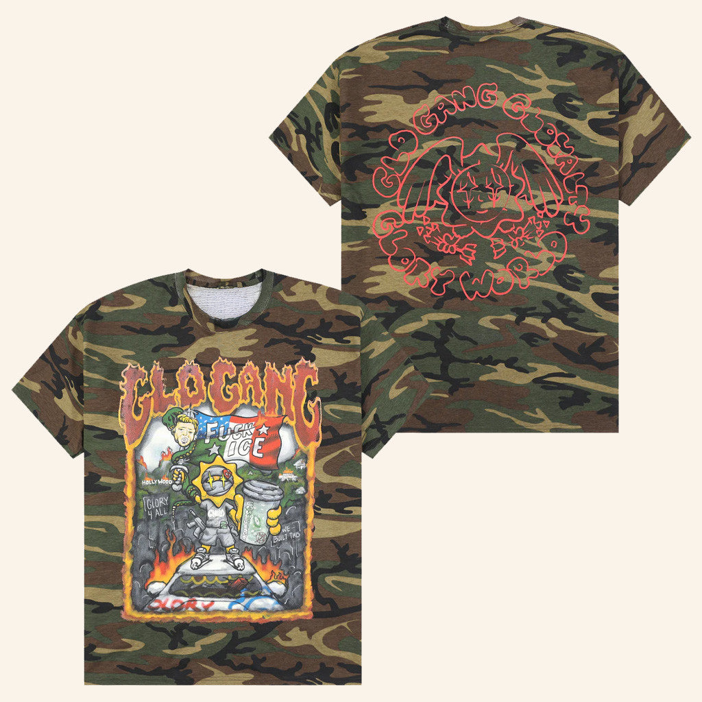 Glo Gang Worldwide Merch Fck Ice Camo T-Shirt Best Gifts For Father