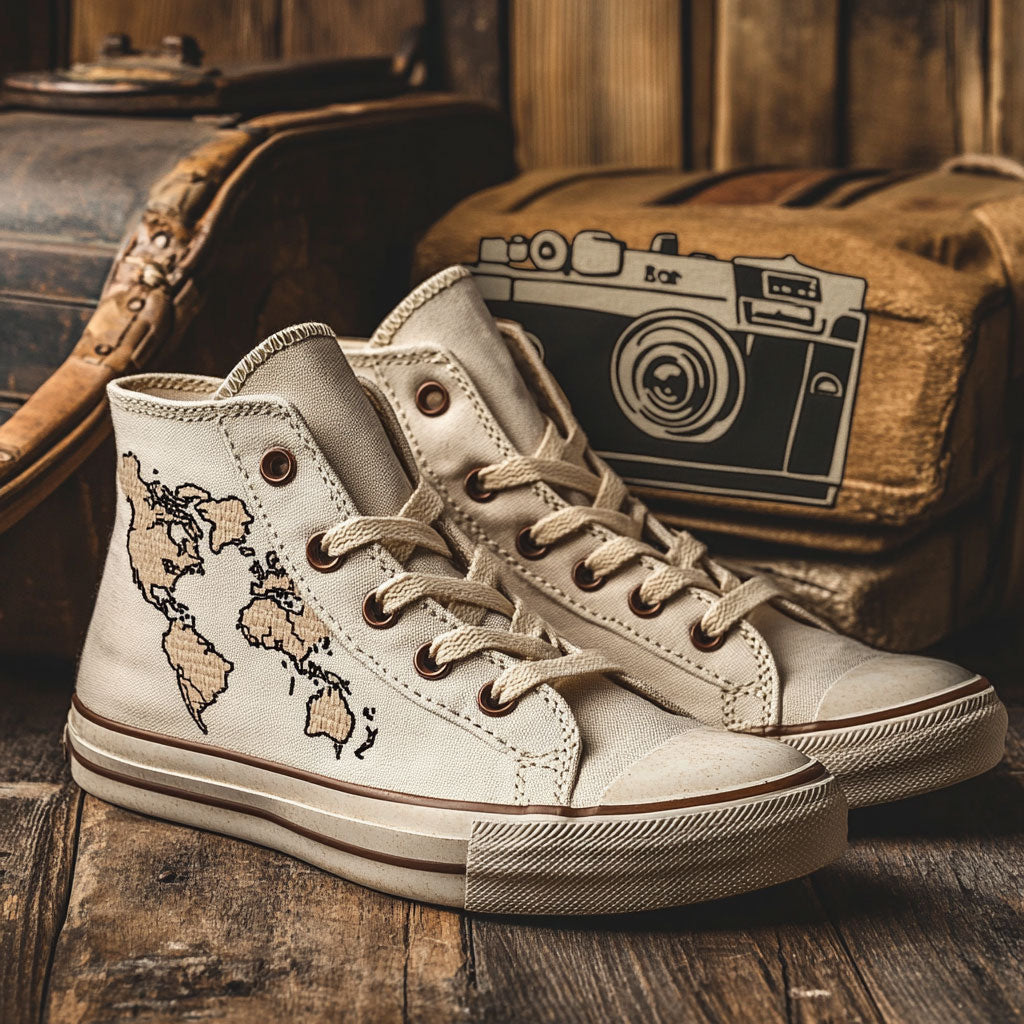 Globetrotter Classics Canvas High Tops Merch For Teens