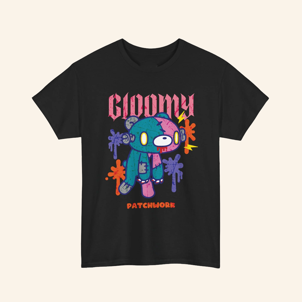 Gloomy Bear Merch Gloomy Halloween Patchwork T-Shirt Gifts For Besties