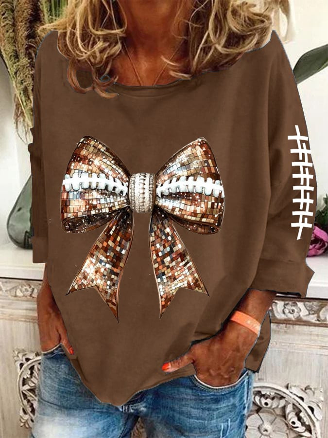 Glorious Ribbon Graphic Sweatshirt Football Apparel Unique Gifts For Football Enthusiasts