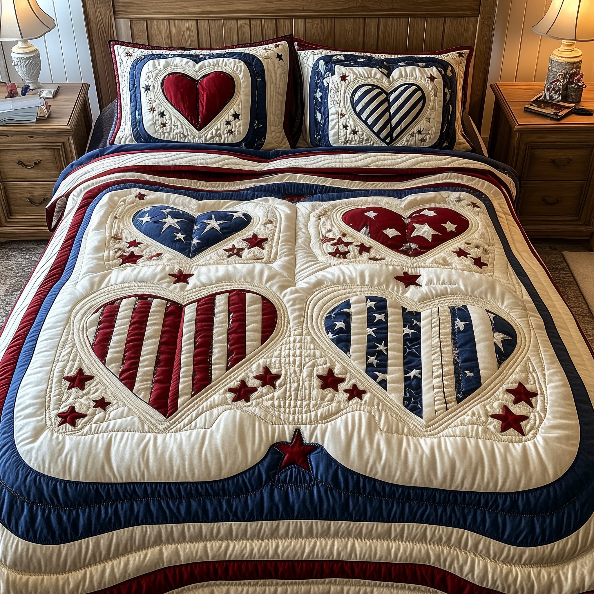 Glory Love Quilted Bedding Set Duvet Cover Bedspread Best Valentine Gift For Girlfriend