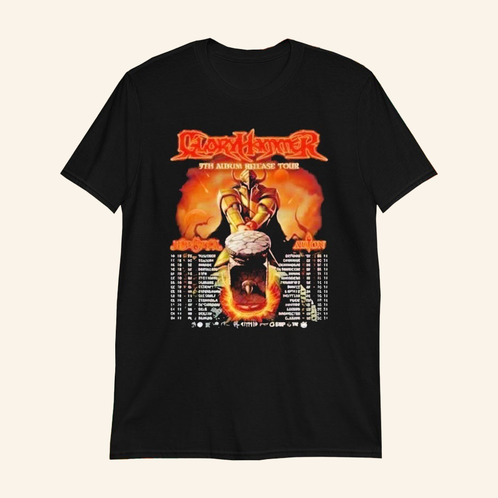 Gloryhammer Merch Gloryhammer 5th Album Release Tour 2026 T-Shirt Gifts For Band Lovers