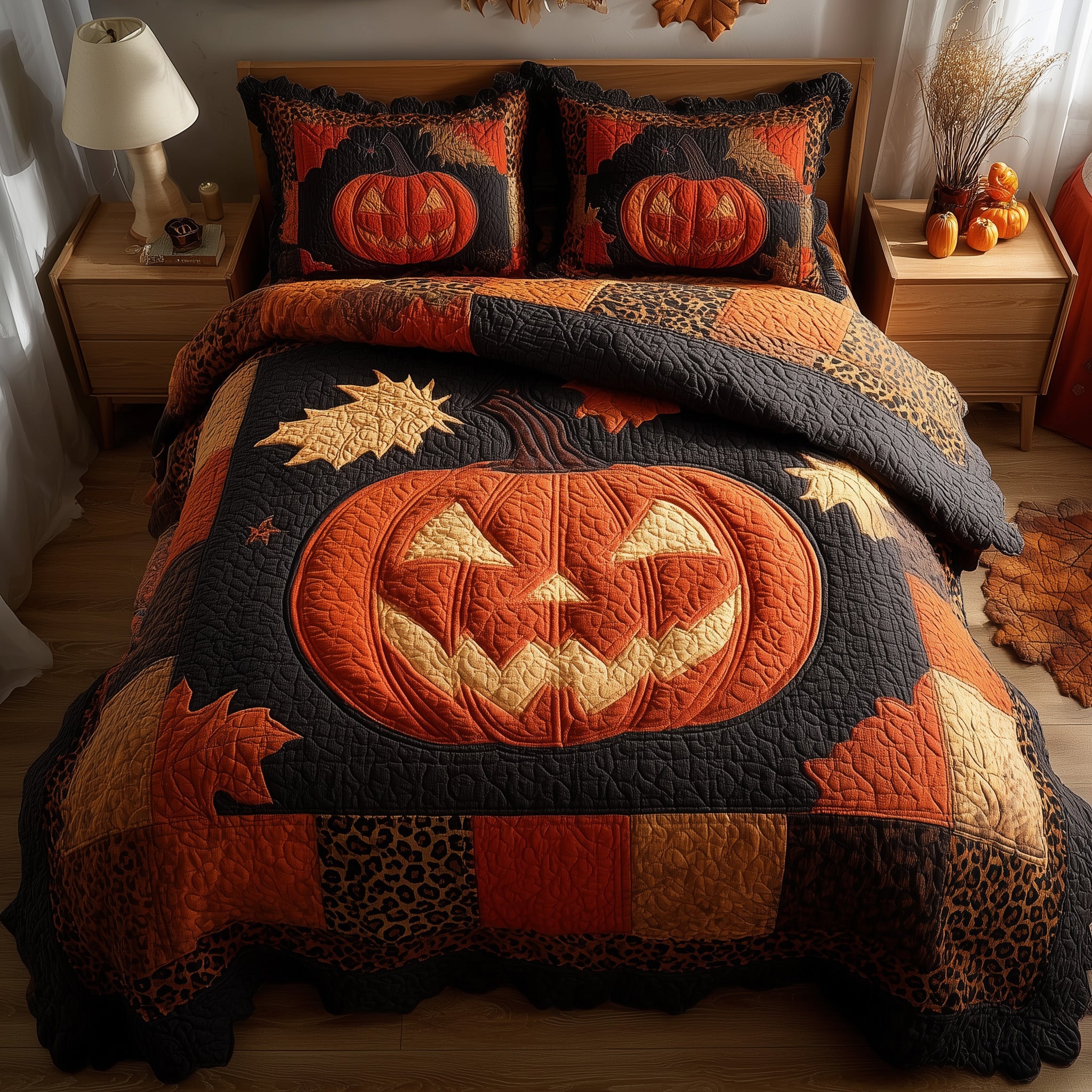 Glowing Eye Quilted Bedding Set Housewarming Gift