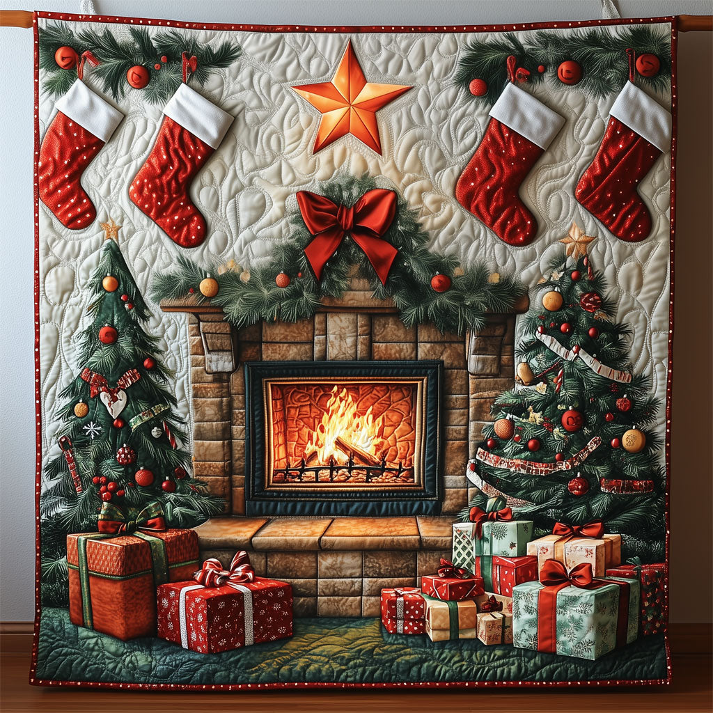 Glowing Fireplace Quilt Comfortable Quilt Blanket That Everyone Will Love