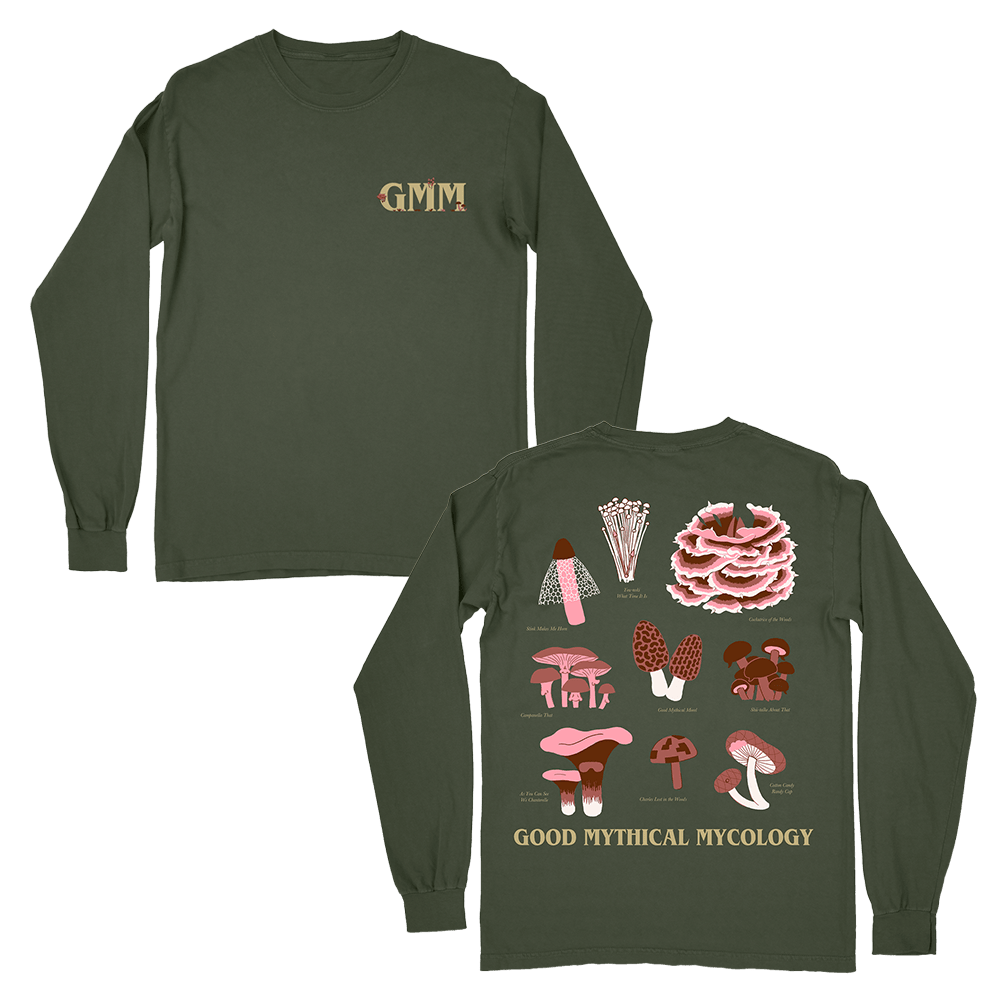 GMM Merch GMM Good Mythical Mycology Long Sleeve T-Shirt Good Mythical Morning Merchandise GMM Merch GMM Good Mythical Mycology Long Sleeve T-Shirt Good Mythical Morning Merchandise
