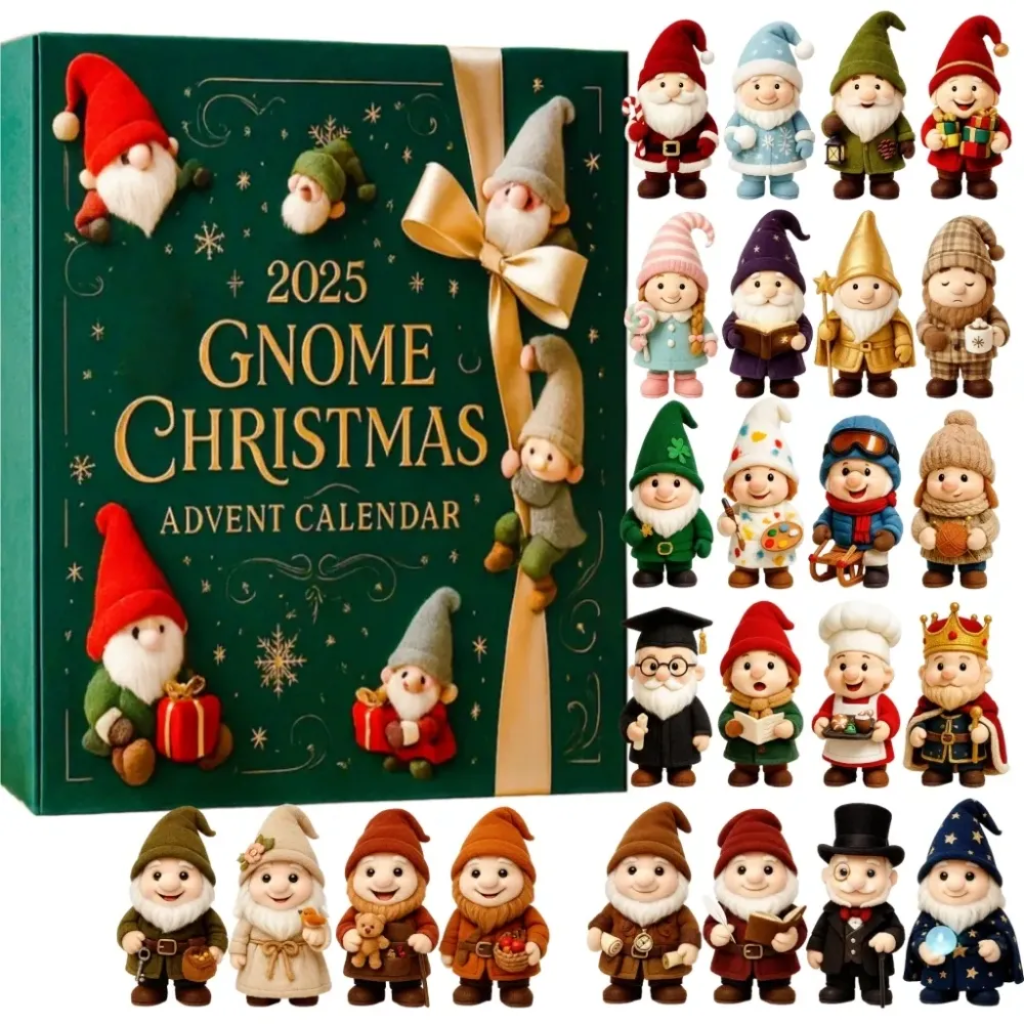 Gnome Advent Calendar 2025 Christmas Eve Countdown Xmas Gifts For Gnome Lovers