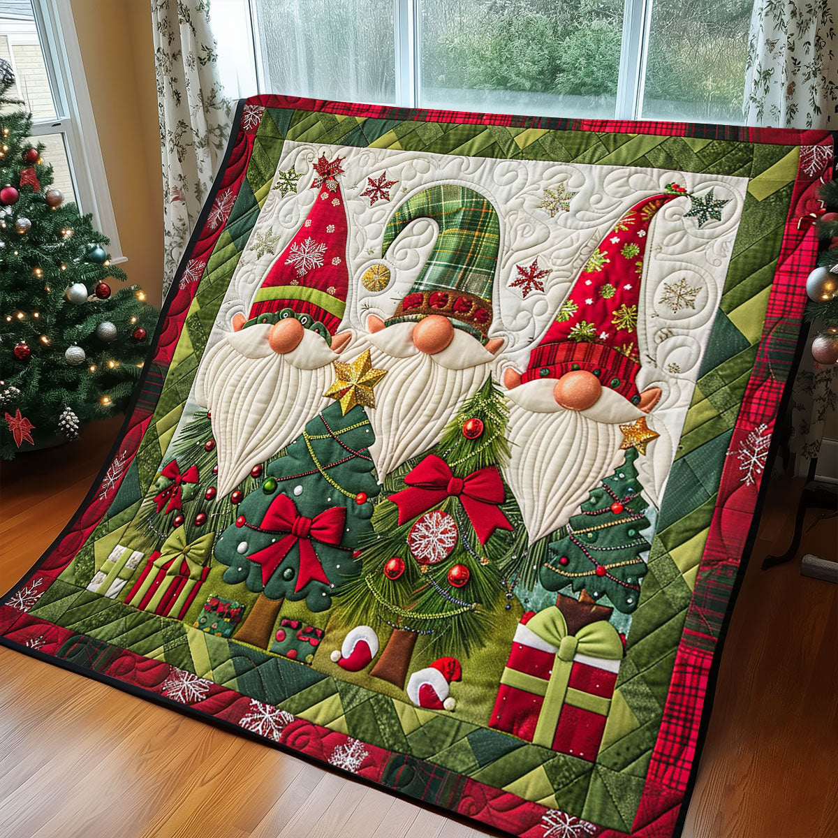 Gnome Christmas Quilt Stylish Quilt Blanket to Upgrade Your Bedroom