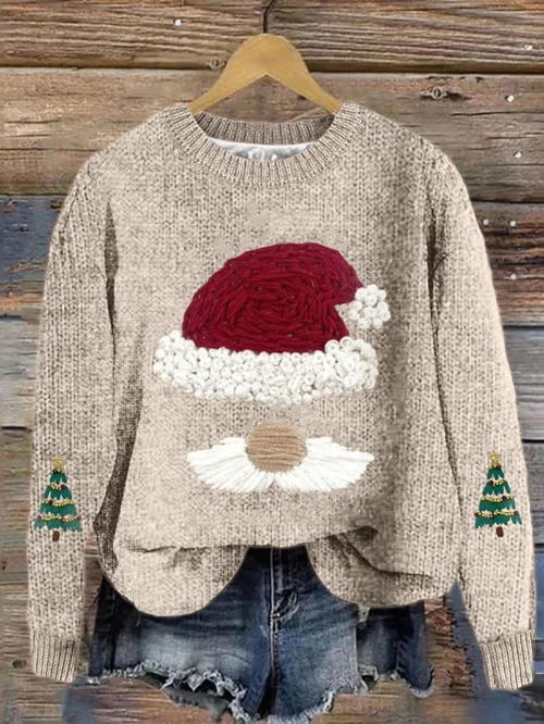 Gnome Christmas Sweater Cute Gnome Knit And Pine Tree Cozy Winter Holiday Gifts For Christmas