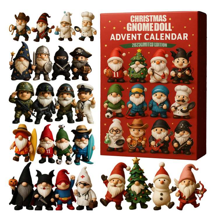Gnome Doll Advent Calendar 2025 Season Decor Christmas Gifts For Gnome Lovers